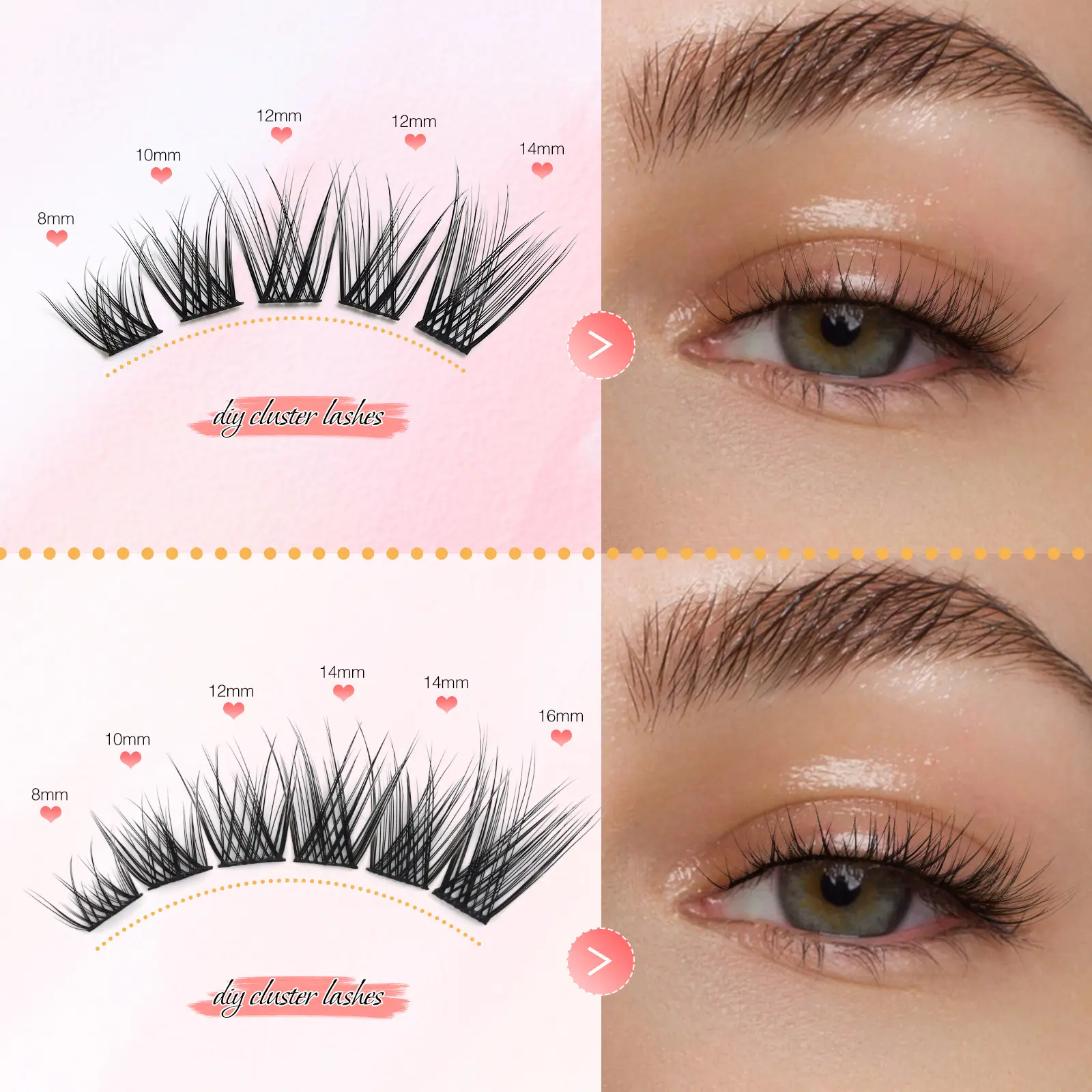 Diy cluster lashes High quality Save your time Easy to use Make you more beautiful